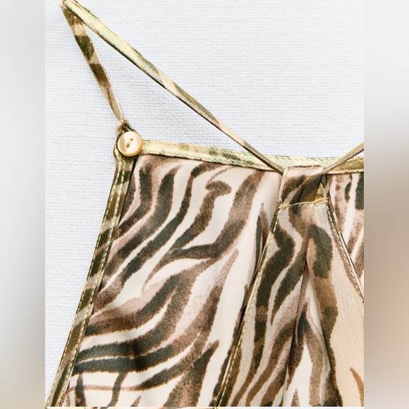 ZARA  FOIL ANIMAL PRINT DRESS - Picture 12 of 13